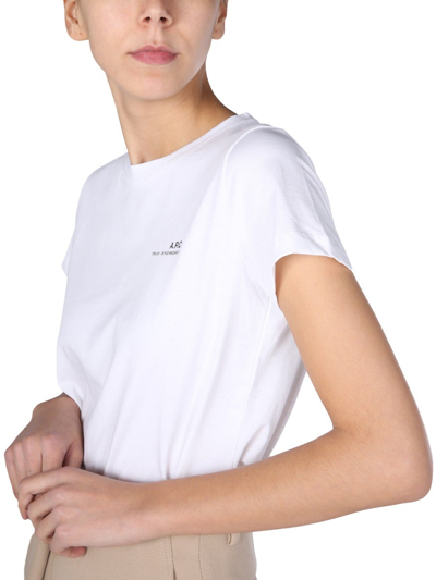 Shop Apc Crew Neck T-shirt In White