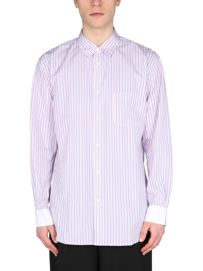 Shop Comme Des Garçons Shirt Striped Pattern Shirt In Multi