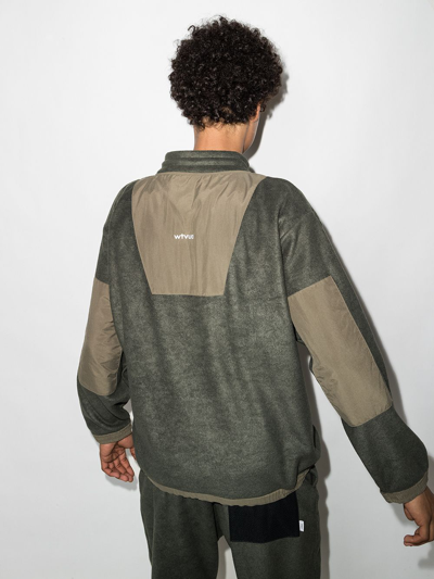 Wtaps Territory Logo-patch Sweatshirt In Green