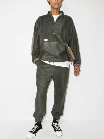 Wtaps Territory Logo-patch Sweatshirt In Green