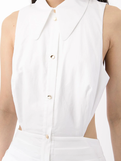Shop Acler Hayworth Cut-out Shirt Dress In White