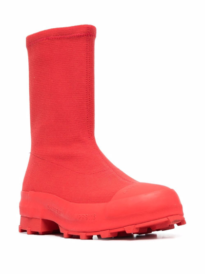 Camperlab Ridged-sole Boots In Red