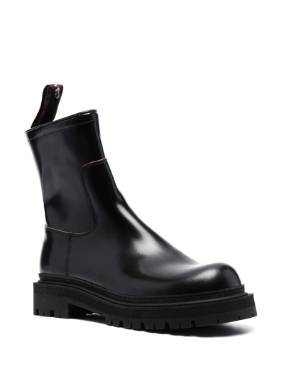 Camperlab Black Eki Leather Ankle Boots In Black