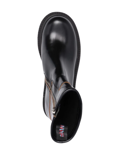 Camperlab Black Eki Leather Ankle Boots In Black