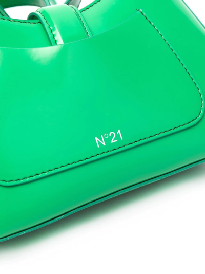 Shop N°21 Lolita Leather Shoulder Bag In Green