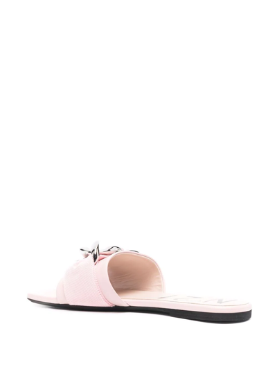 Shop N°21 Chain-detail Slip-on Sandals In Pink