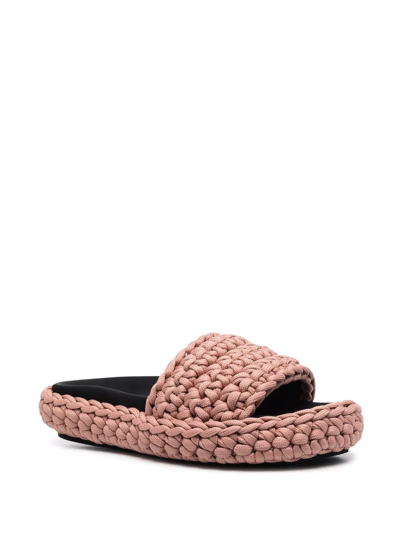 Shop N°21 Braided Rope Slides In Pink