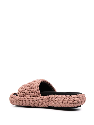 Shop N°21 Braided Rope Slides In Pink