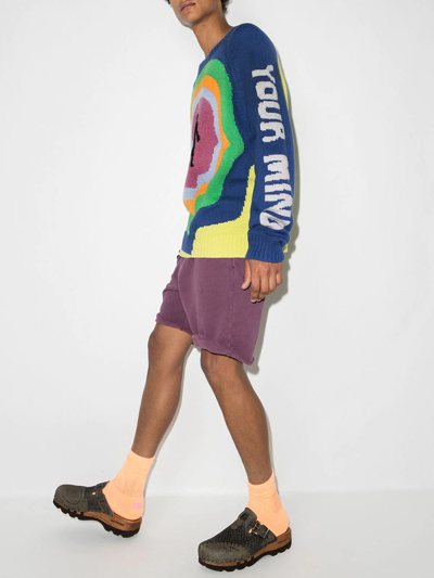 Shop The Elder Statesman Expand Your Mind Cashmere Jumper In Multicolour