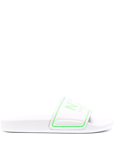 Shop N°21 Logo-embossed Two-tone Slides In White