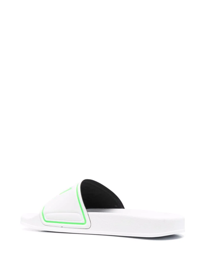Shop N°21 Logo-embossed Two-tone Slides In White