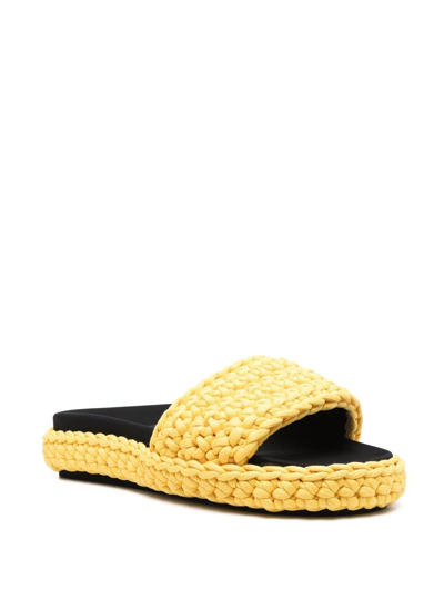 Shop N°21 Braided Rope Slides In Yellow