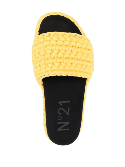 Shop N°21 Braided Rope Slides In Yellow