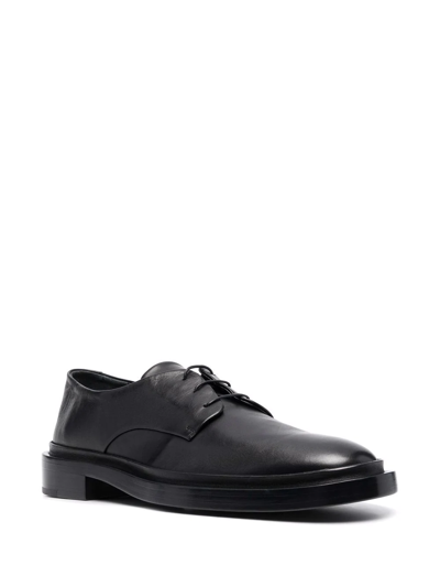 Shop Jil Sander Leather Derby Shoes In Black