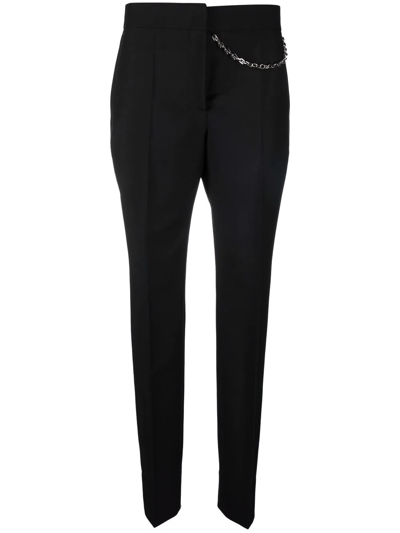 Shop Givenchy Chain-detail Tailored Trousers In Black