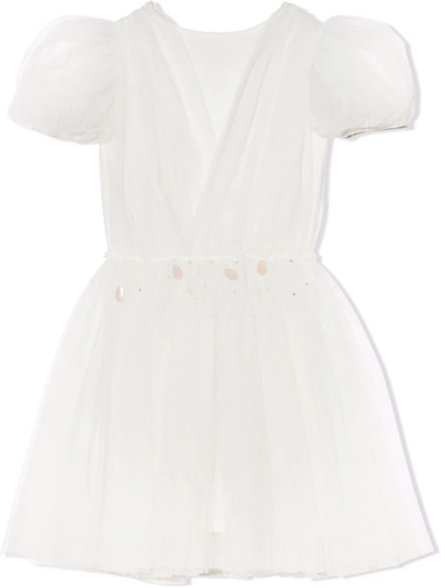 Tutu Du Monde Girl's Lucky Charm Sequin Embellished Tutu Dress In White