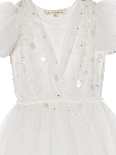 Tutu Du Monde Girl's Lucky Charm Sequin Embellished Tutu Dress In White