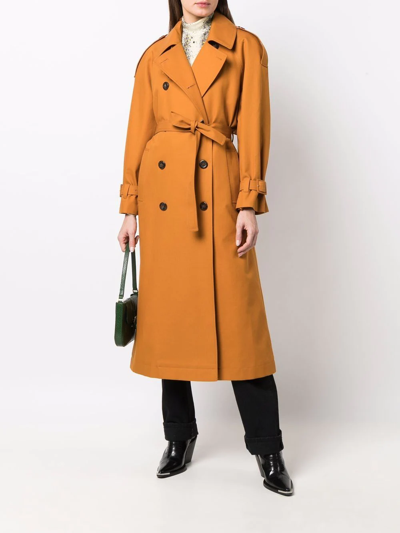 Shop Rodebjer Lois Double-breasted Trench Coat In Brown
