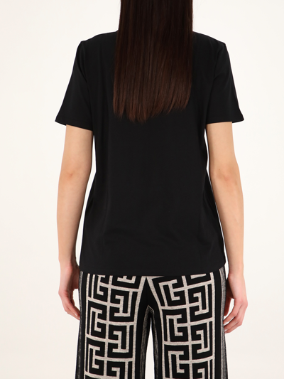 Shop Balmain Black T-shirt With Logo