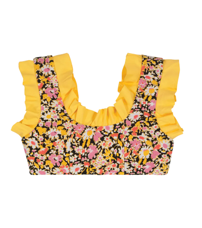 Shop Marysia Bumby Kayenta Floral Bikini Top In Blossom Flower Print