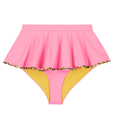 Shop Marysia Bumby Piana Ruffled Bikini Bottoms In Blossom