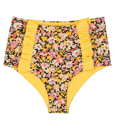 Shop Marysia Bumby Kayenta Floral Bikini Bottoms In Blossom Flower Print