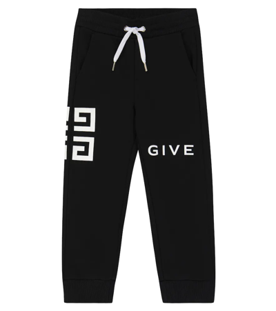 Shop Givenchy Logo Cotton-blend Sweatpants In Black