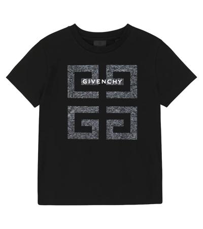 Shop Givenchy Logo Cotton Jersey T-shirt In Black