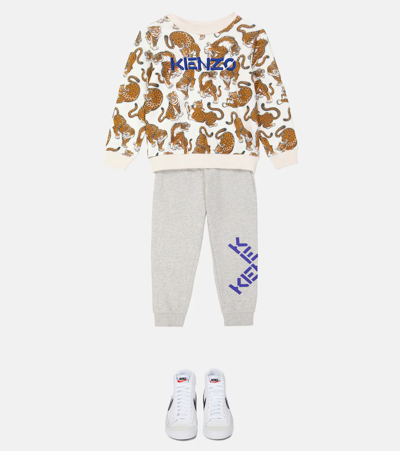 Shop Kenzo Printed Cotton Sweatshirt In Offwhite