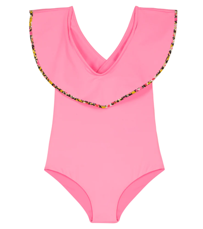 Shop Marysia Bumby Piana Ruffled Swimsuit In Blossom