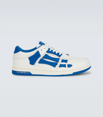 Shop Amiri Skeleton Low-top Sneakers In White/blue