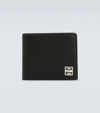 Shop Givenchy 4g Grained Leather Bifold Wallet In Black