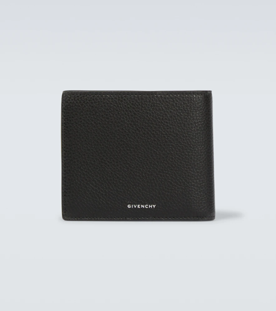 Shop Givenchy 4g Grained Leather Bifold Wallet In Black