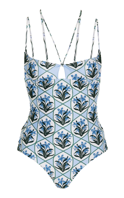 Shop Agua By Agua Bendita Women's Boliviana One-piece Swimsuit In Blue