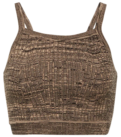 Shop Live The Process Marl Sports Bra In Ginger Root Mission Fig