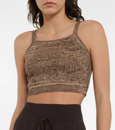 Shop Live The Process Marl Sports Bra In Ginger Root Mission Fig