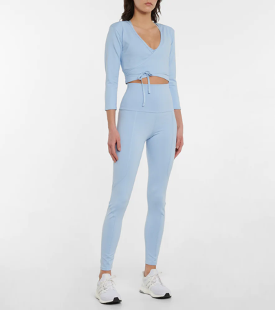 Live The Process Geometric Leggings In Celestine Blue
