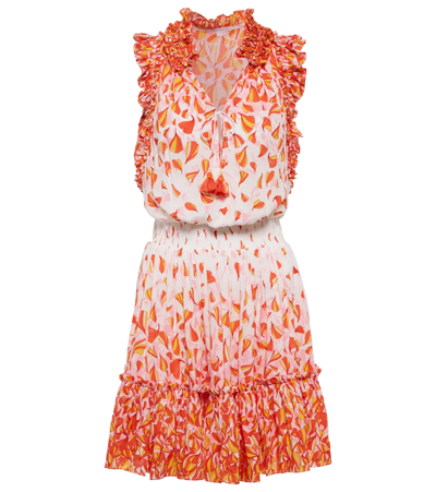 Poupette St Barth Triny Printed Minidress In Pink Petale