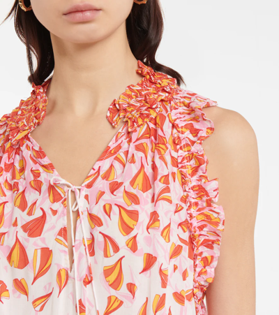 Poupette St Barth Triny Printed Minidress In Pink Petale