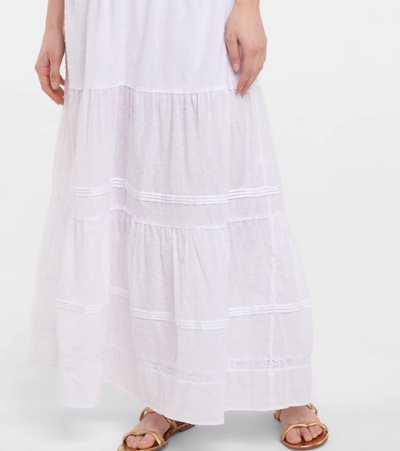 Poupette St Barth Della Cotton Midi Dress In White