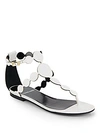 PIERRE HARDY Pearls Leather Thong Sandals