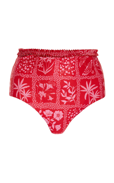 Shop Agua By Agua Bendita Women's Nopal Ipanema Bikini Bottom In Red