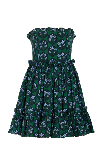 Shop Agua By Agua Bendita Women's Rosa Cotton Mini Dress In Green