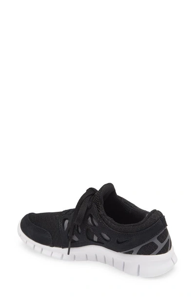 Shop Nike Free Run 2 Sneaker In Black/ White/ Dark Grey