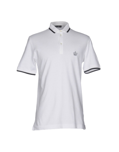 Shop Dolce & Gabbana Man Polo Shirt White Size 34 Cotton