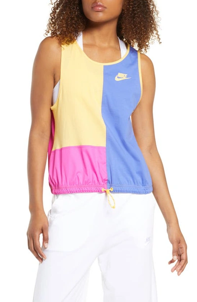 Shop Nike Sportswear Icon Clash Tank In Tpzgld/firepk