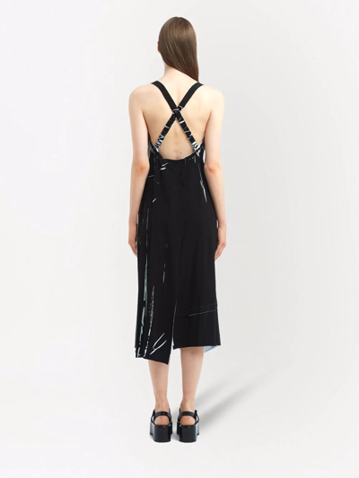 Prada `re-edition` Printed `sablé` Dress In Schwarz