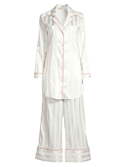 Shop Free People Women's Satin 2-piece Pajama Set In Ivory