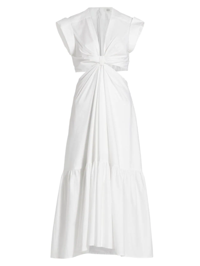 Shop A.l.c Women's Alexandria Cut-out Poplin Dress In White