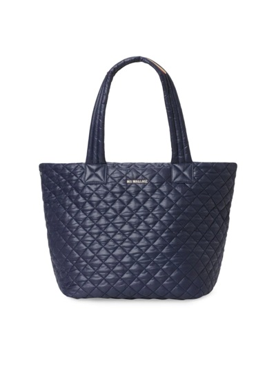 Shop Mz Wallace Women's Medium Metro Quilted Nylon Tote Deluxe In Dawn Oxford
